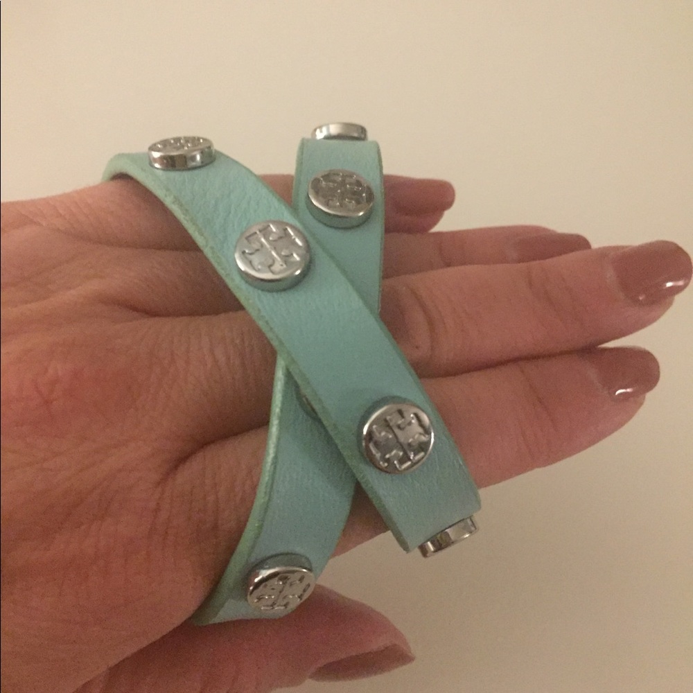 Tory Burch double wrap leather bracelet